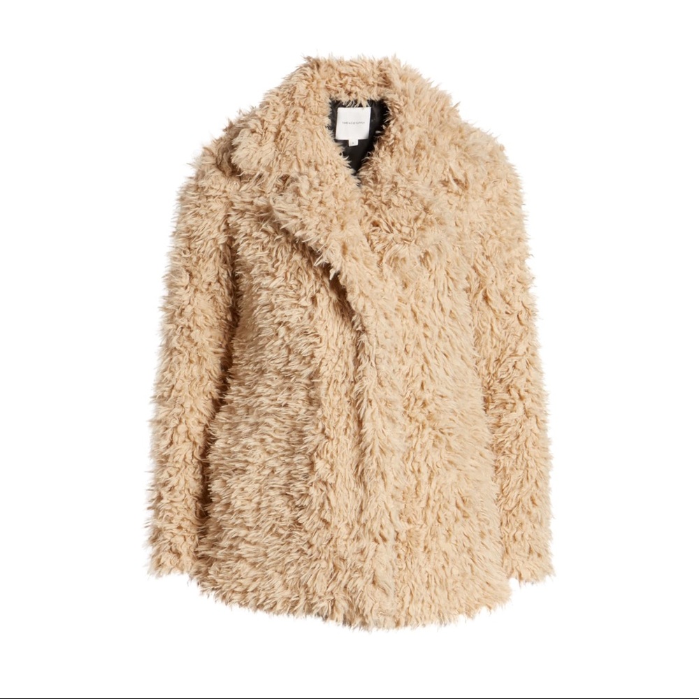 Thread & Supply “Sully” Teddy Fur Coat Size M